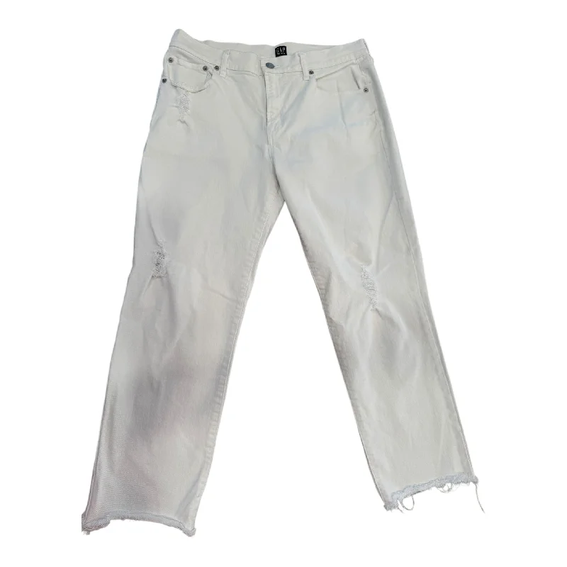 Men's Jeans with Fashionable RipsJeans Straight By Gap In White, Size: 8
