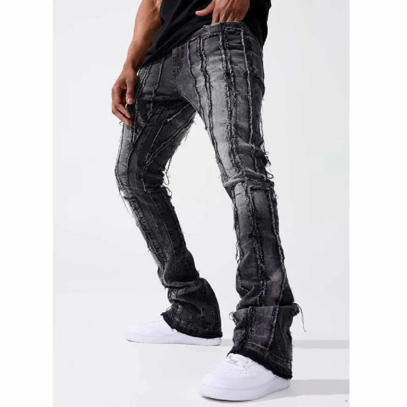 Men's Swim Trunks for SwimmingJordan Craig Ross Stacked Brazen Denim (Industrial Black) JRF1107