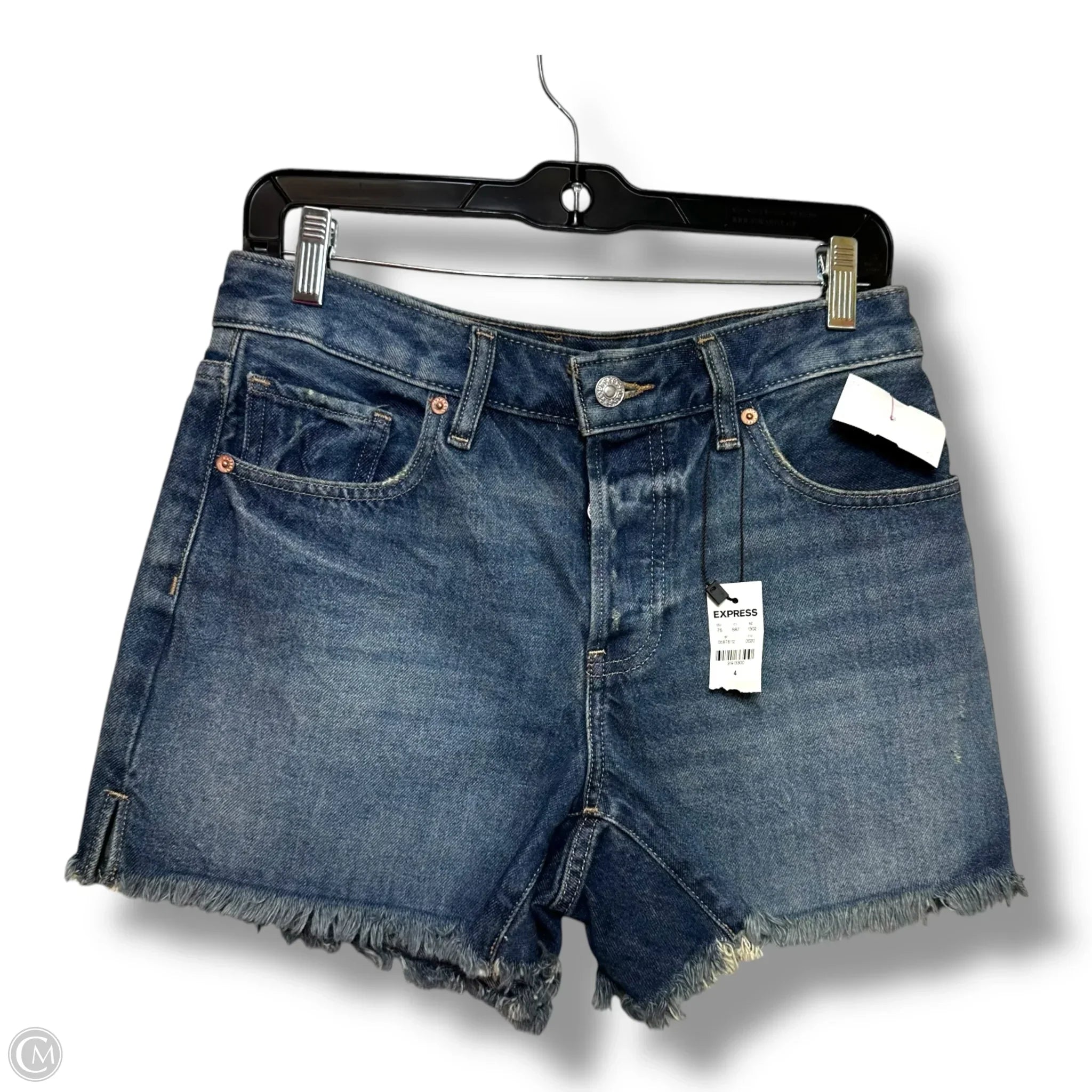 Men's Pants with Faux Leather PatchesShorts By Express In Denim, Size: 4