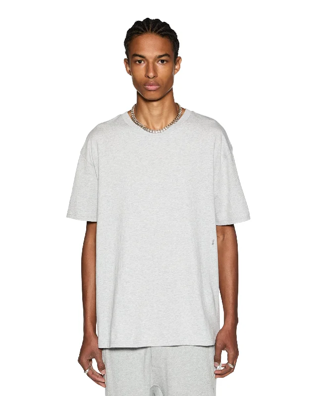 Men's Shirts with Checkered Patterns4 X 4 BIGGIE SS TEE GREY MARLE
