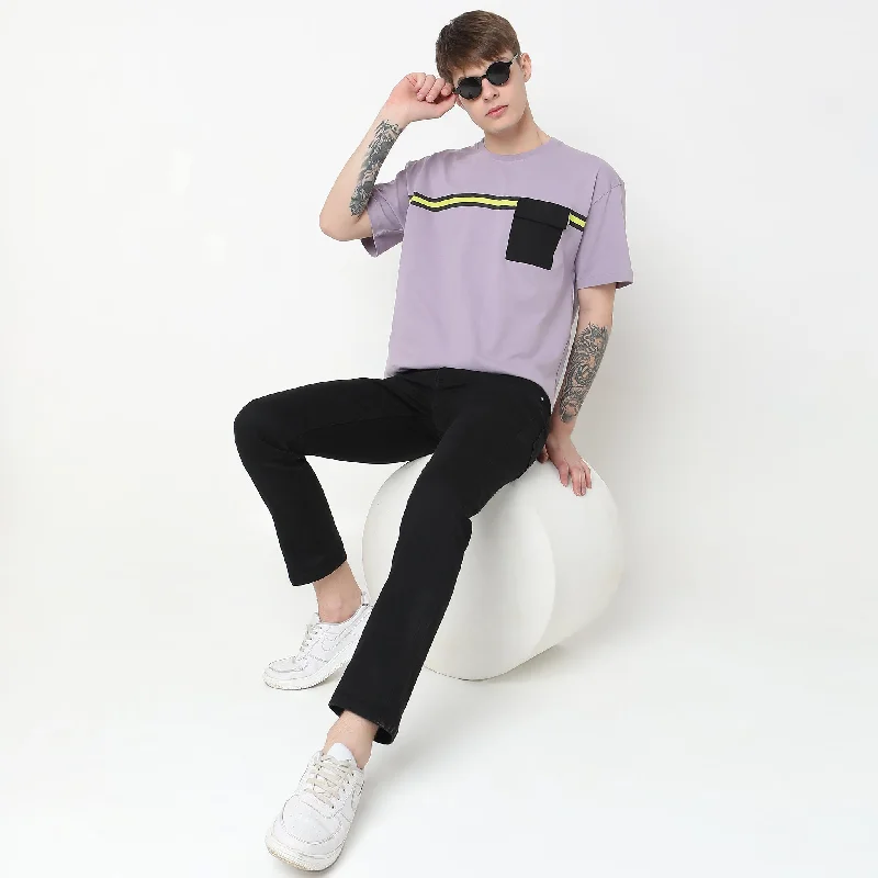 Men's Shirts with Zippered PocketsOversize Graphic T-Shirt