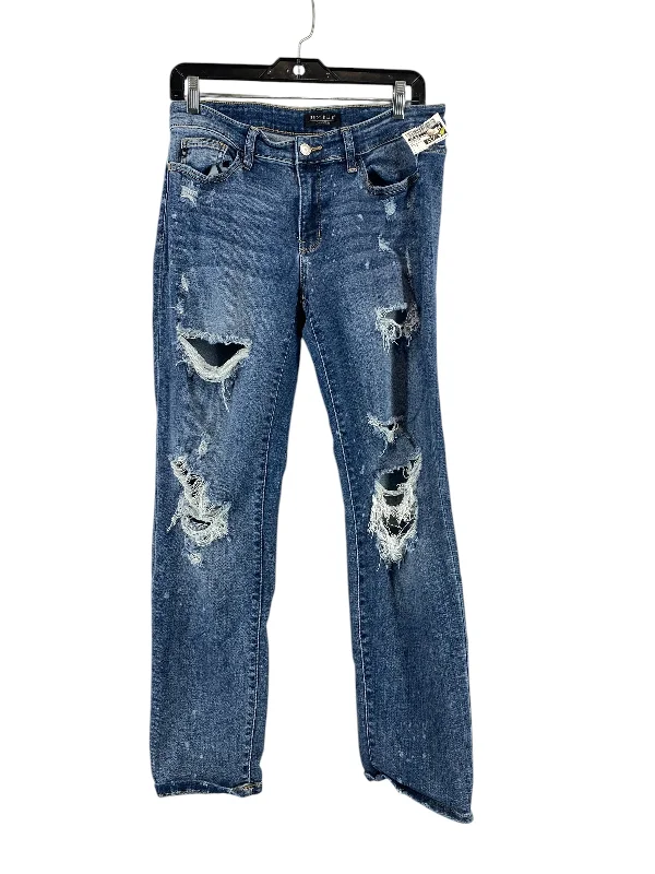 Elegant Straight-Leg Men's JeansJeans Boyfriend By Judy Blue In Blue Denim, Size: 8