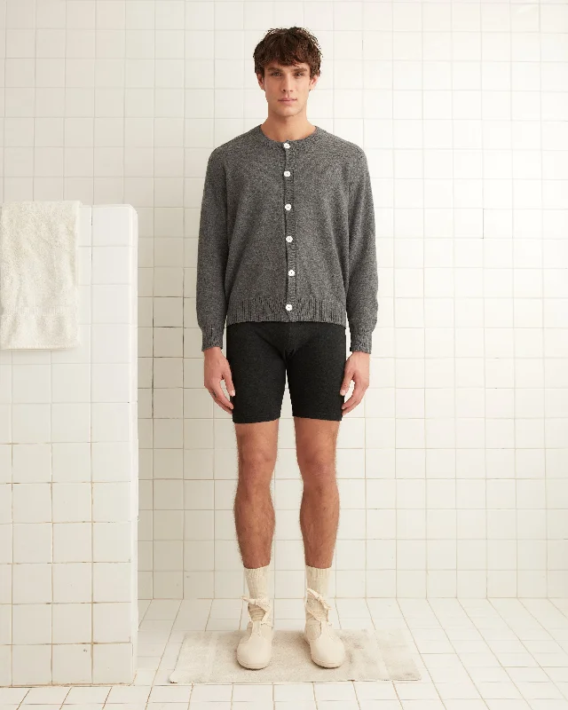 Men's Pants with Slant PocketsLounge Shorts - Black