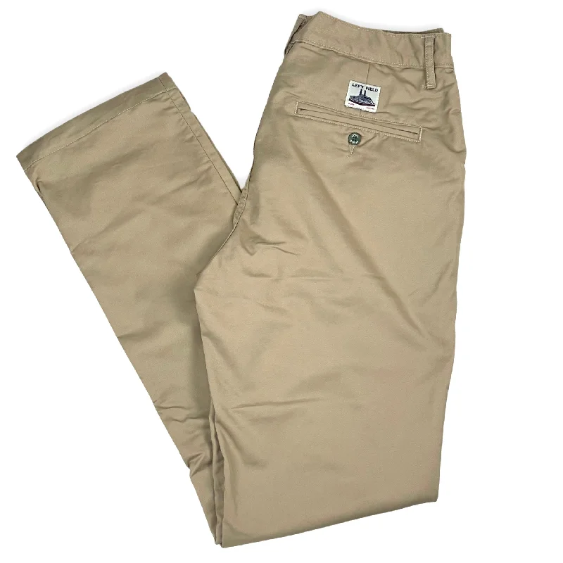 Men's Button-Fly Pants for a Traditional TouchKhaki Japanese Solotex poly/cotton twill Work Uniform Chino