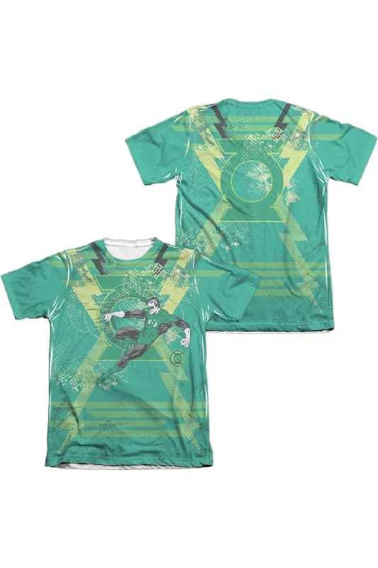 Men's Shirts with Moisture-Wicking FabricGreen Lantern Wield The Logo (Front/Back Print) Adult 65/35 Poly/Cotton Short Sleeve Tee / T-Shirt