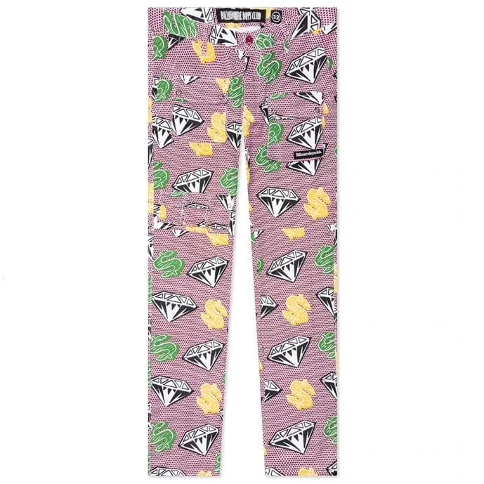 Men's Yoga Pants for FlexibilityBillionaire Boys Club BB Diamond Dollar Cargo Pant (Bleach White) - 811-7107