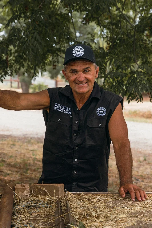 Men's Slim-Fit Shirts for a Flattering ShapeHawkeye Mens Sleeveless Work Shirt - Black/White