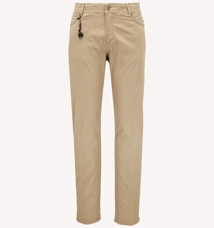 Warm Men's Fleece-Lined PantsPescarolo Bull 5-Pocket Pant in Khaki