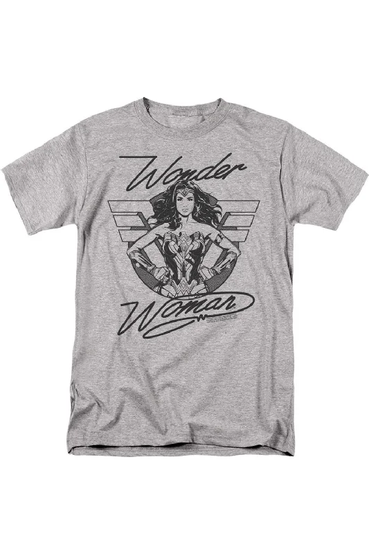 Men's Shirts with Custom MonogramsWonder Woman 84 Determined Wonder Short Sleeve Adult Tee / T-Shirt