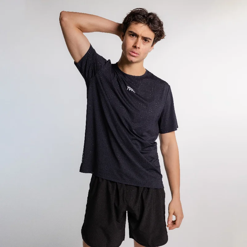 Layered Men's VestsTWL - MEN'S PACE T-SHIRT - BLACK/SILVER REFLECTIVE