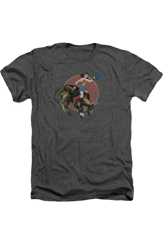 Men's Performance Shirts for SportsJustice League of America Bull Rider Adult Heather Tee / T-Shirt
