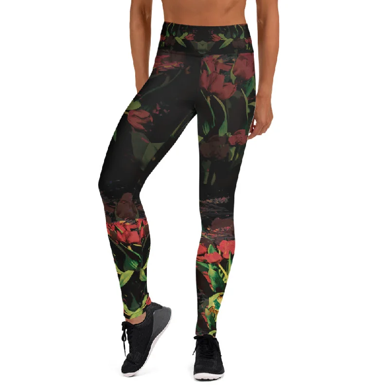 Red Impressions - Yoga Leggings