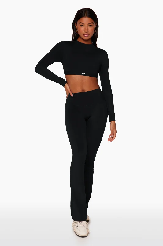 SPORTBODY® FLARE LEGGINGS - ONYX