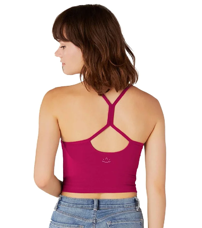 Beyond Yoga Slim Racerback Cropped Tank Plumberry