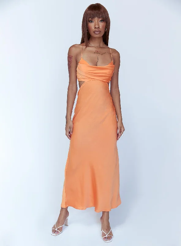 Giselle Midi Dress Orange