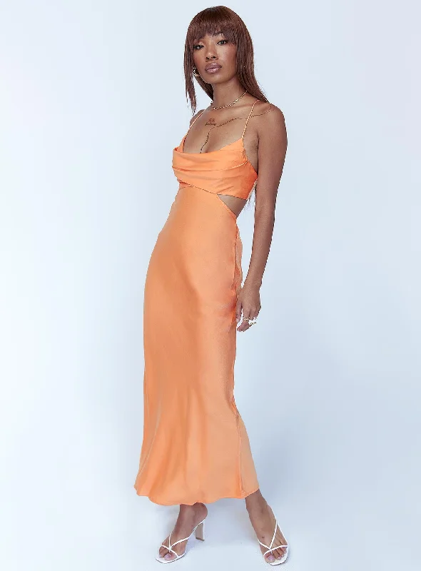 Giselle Midi Dress Orange