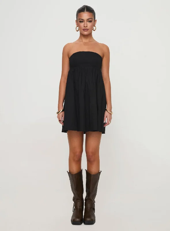 Osment Strapless Mini Dress Black