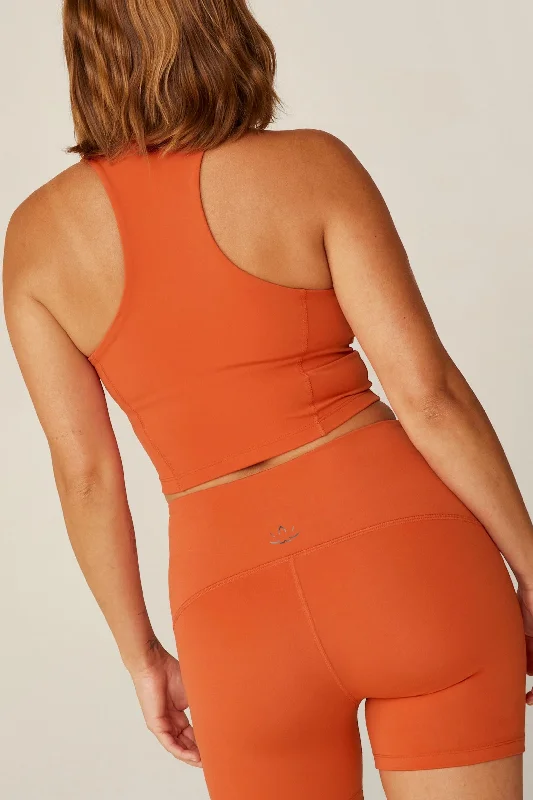 Powerbeyond Intensity Racerback Cropped Tank - Sunset Orange