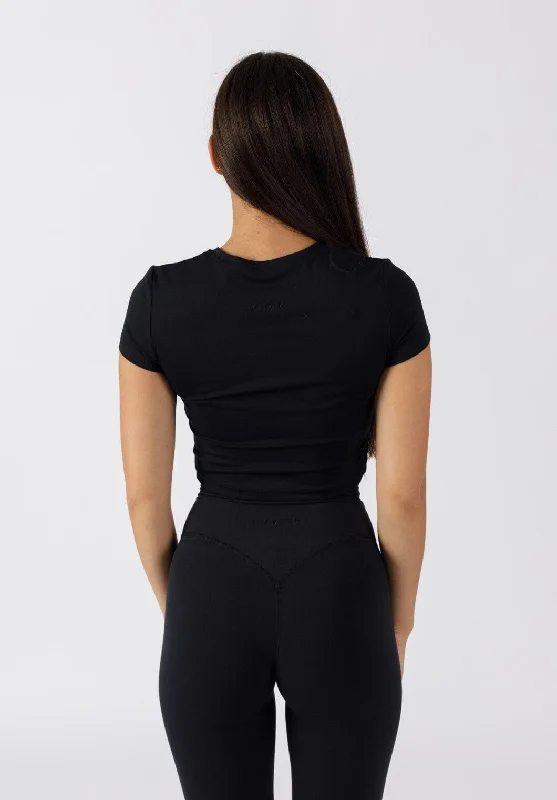 RecStretch Short Sleeve Crop Black