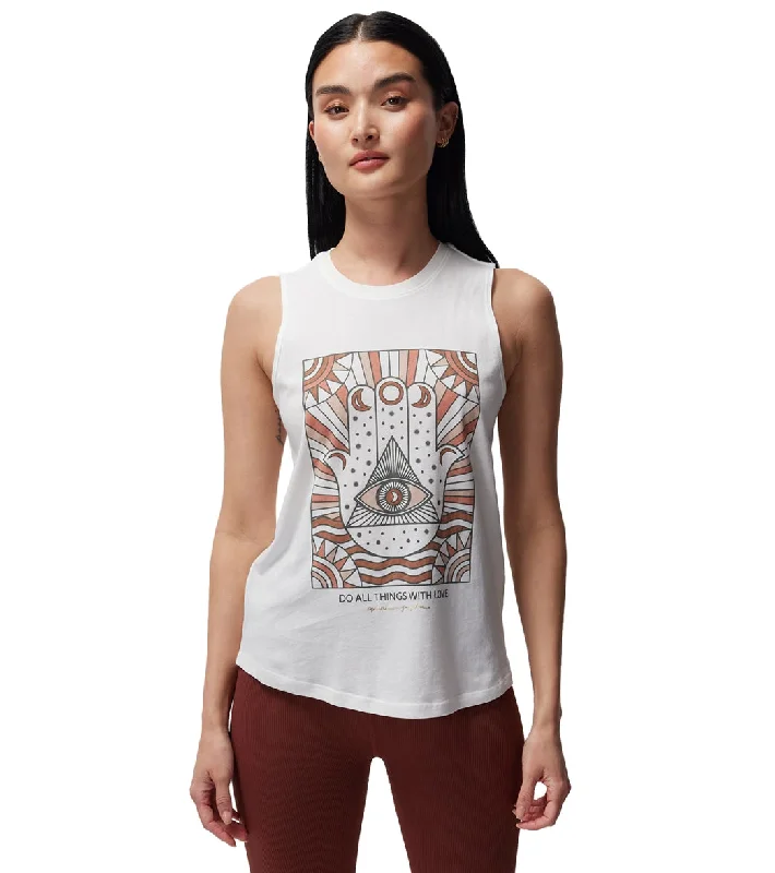 Spiritual Gangster Do All Things With Love Muscle Tank Stone