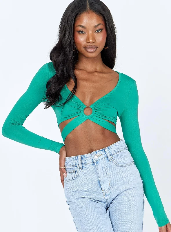 Khalil Long Sleeve Top Teal