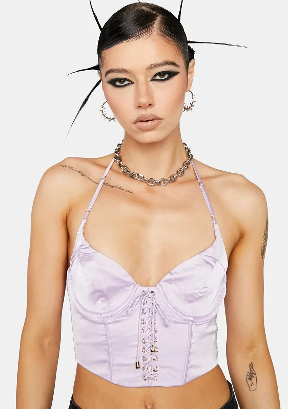 Lilac I'm In Your Area Bustier Top