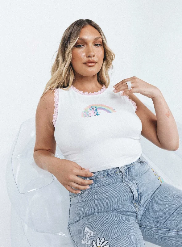 Nostalgia Graphic Top White