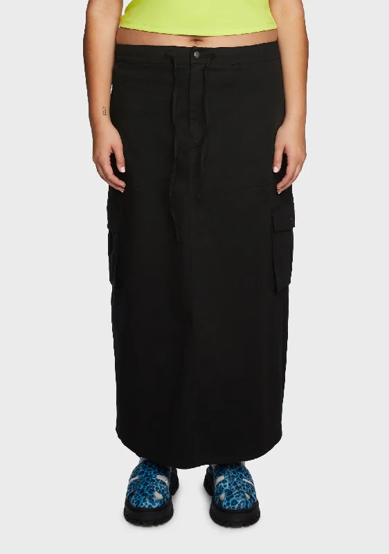 Plus Sense Of Wanderlust Cargo Skirt