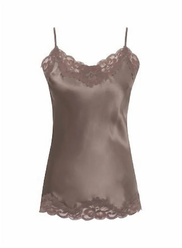 Women's Camie Floral Lace Top In Taupe