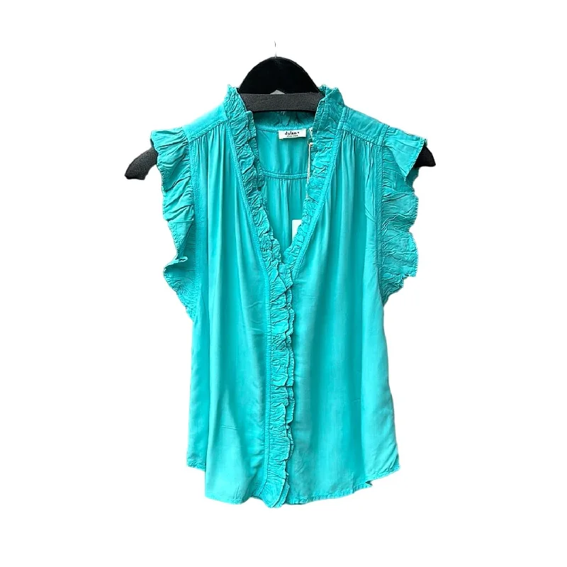 Women's Ruffle Sleeve Top In Sea