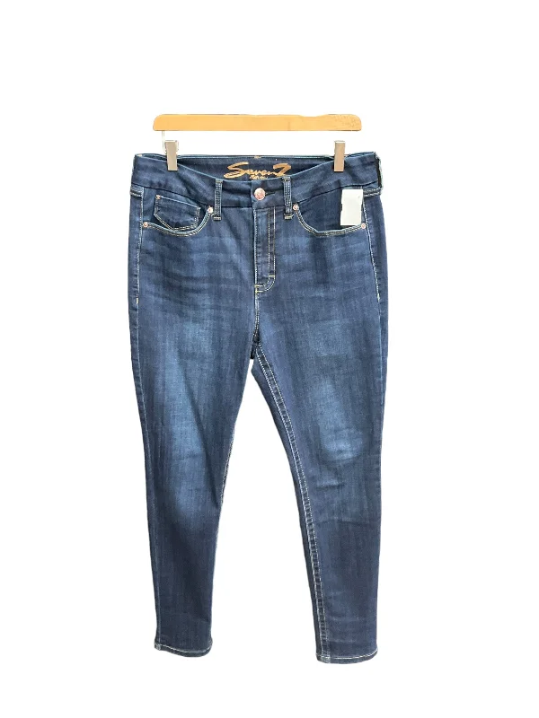 Blue Denim Jeans Skinny Seven 7, Size 12