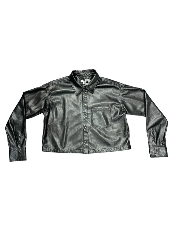 Jacket Moto By Good American In Black, Size: S