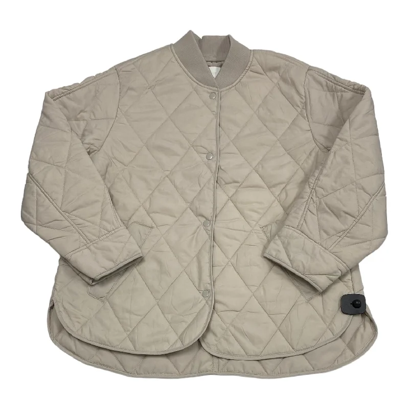 Jacket Puffer & Quilted By H&m In Beige, Size: S