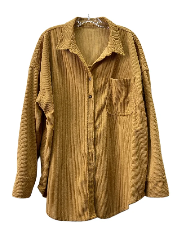 Jacket Shirt In Yellow, Size: 2x