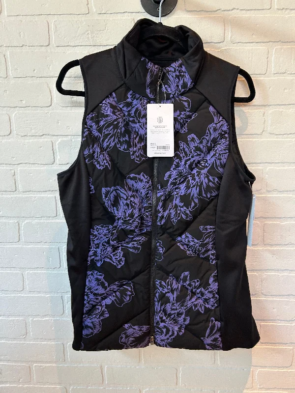 Vest Puffer & Quilted By Athleta In Black & Purple, Size: M