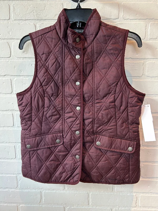 Vest Puffer & Quilted By Eddie Bauer In Red, Size: S