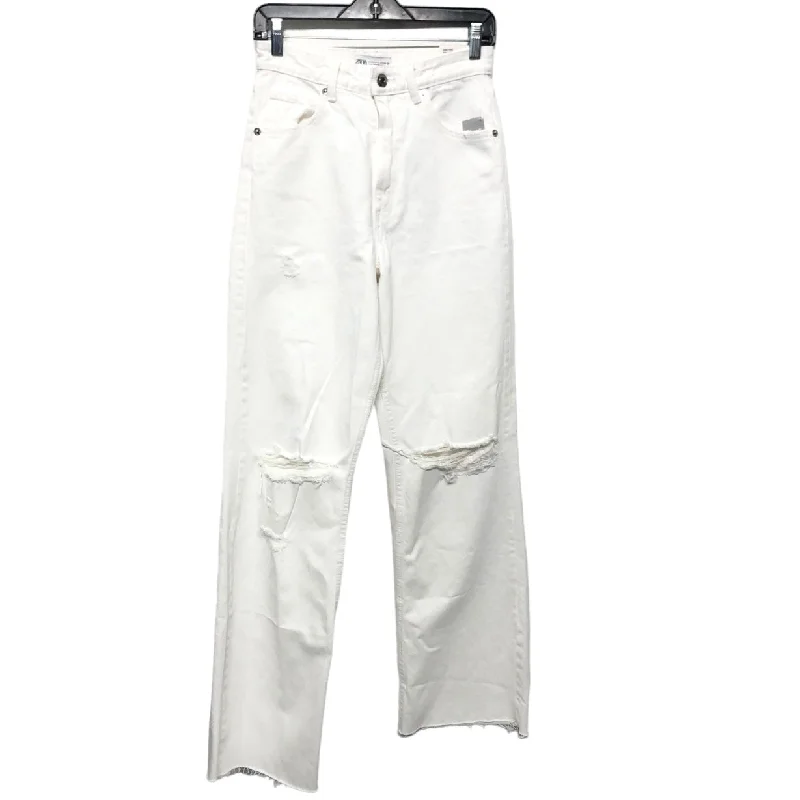 White Denim Jeans Flared Zara, Size 4