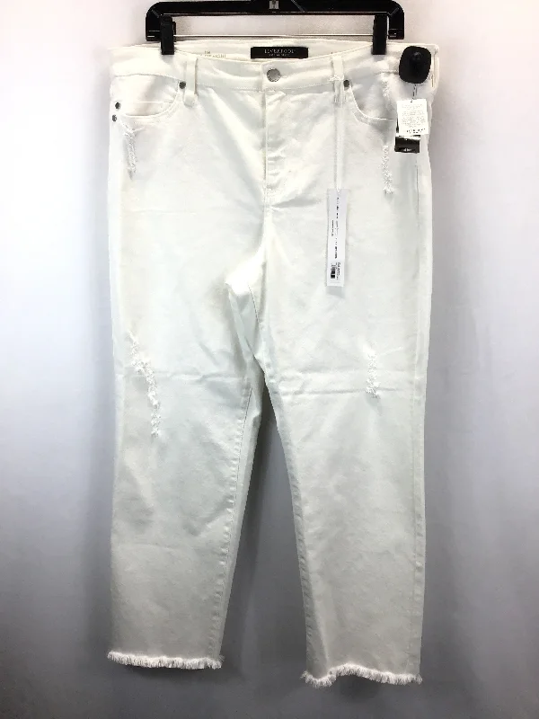 White Jeans Cropped Liverpool, Size 14