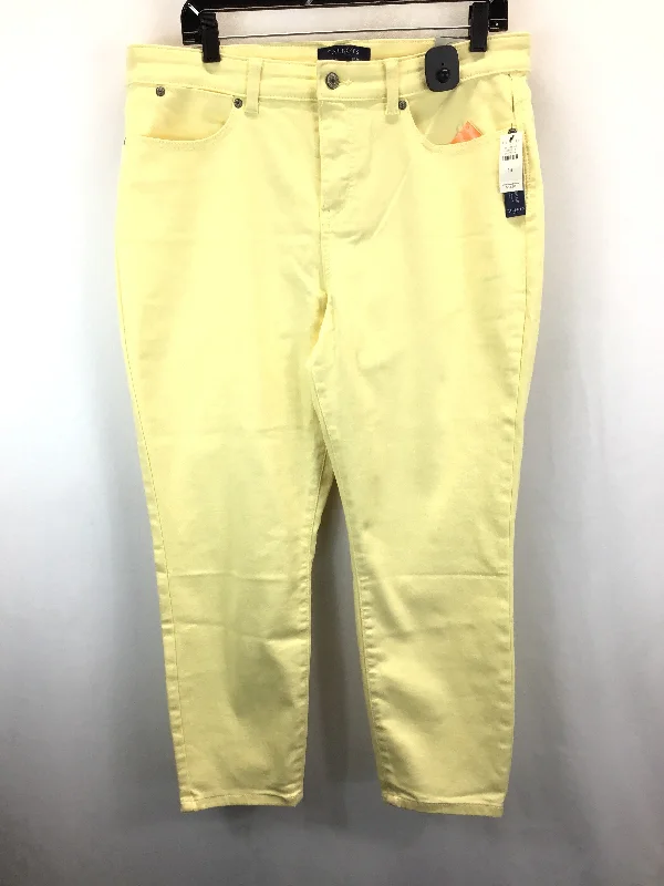 Yellow Denim Jeans Skinny Talbots, Size 14