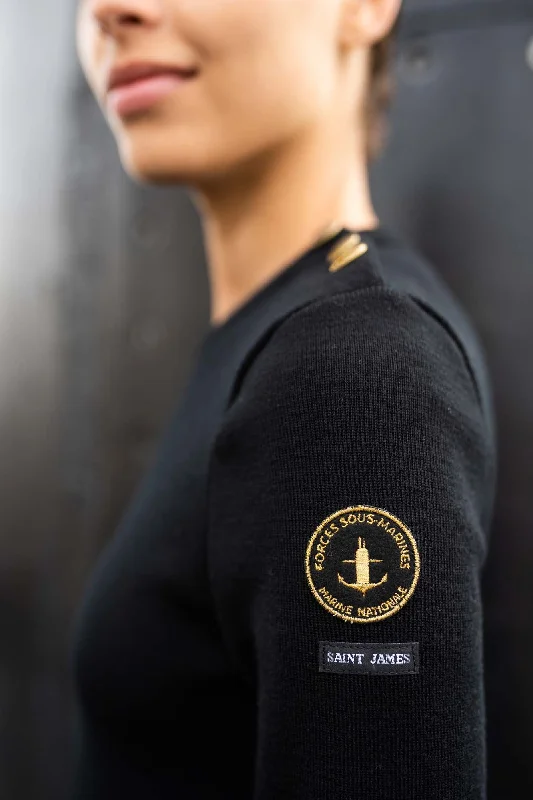 Astrolabe plain sailor jumper - SAINT JAMES x Marine nationale (NOIR)