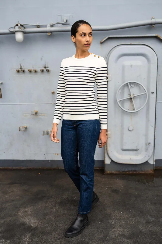 Astrolabe striped sailor jumper - SAINT JAMES x Marine Nationale (ECUME/NAVY)