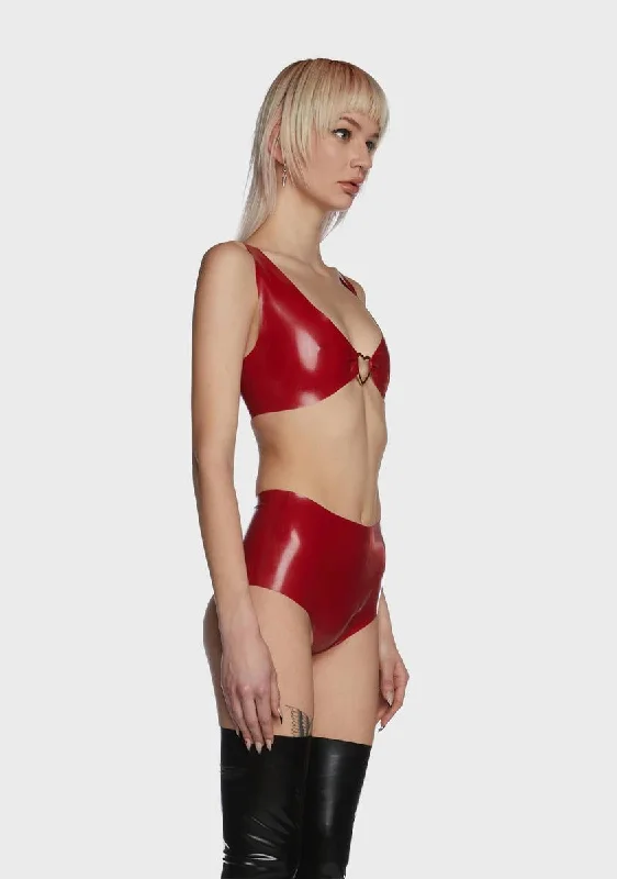 Broken Hearts Latex Bra Top