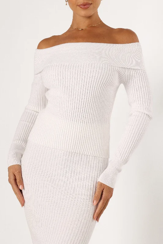 Charlotte Knitted Set - White