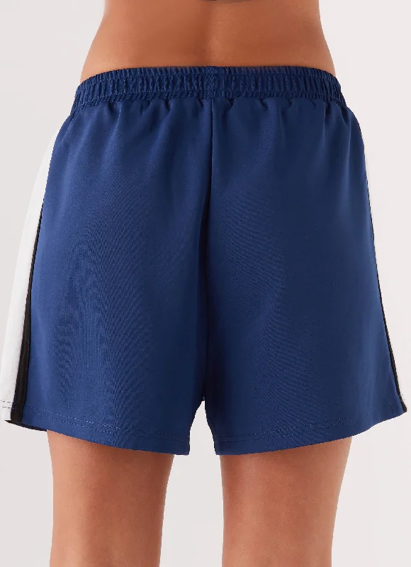 Feel The Rush Track Shorts - Vintage Blue