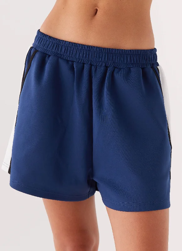 Feel The Rush Track Shorts - Vintage Blue