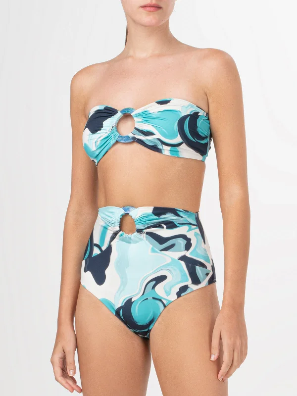 Garlenda Top + Lecco Bikini Turquoise Marble