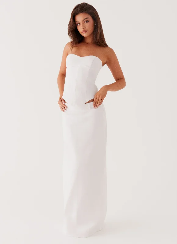 Jaslyn Maxi Skirt - White