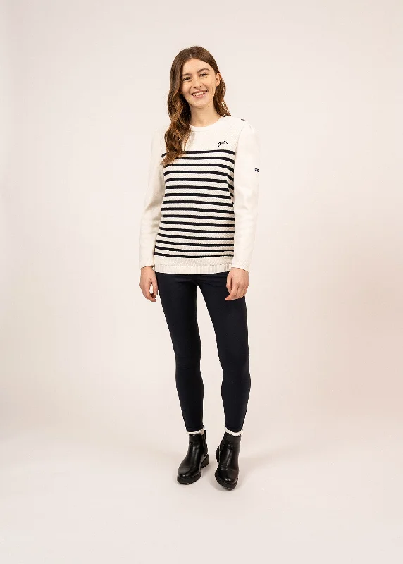 Maëlle cotton sailor jumper - SAINT JAMES x Pénélope (ECUME/NAVY)