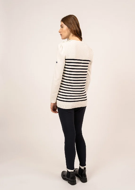 Maëlle cotton sailor jumper - SAINT JAMES x Pénélope (ECUME/NAVY)