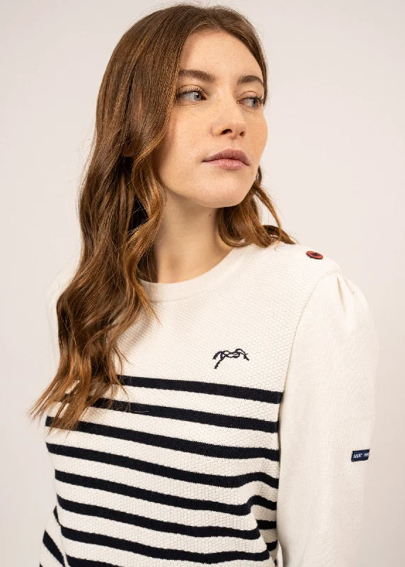 Maëlle cotton sailor jumper - SAINT JAMES x Pénélope (ECUME/NAVY)